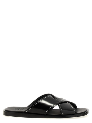 Church's Black Calf Leather Bos Taurus Slides