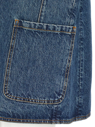 Coperni Blue Cotton Sleeveless Jacket