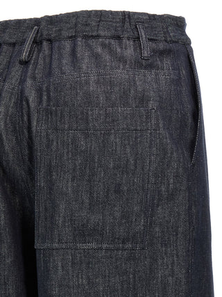 Brunello Cucinelli Blue Cotton Casual Pants