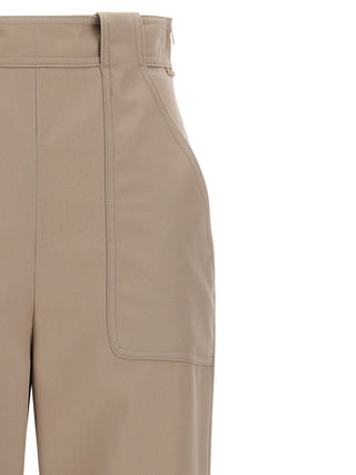 Max Mara Beige Cotton Casual Pants