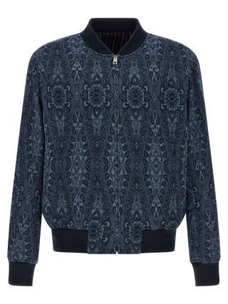 Etro Blue Cotton Bomber
