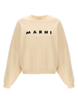Marni White Cotton Sweatshirt