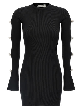 MACH & MACH Black Viscose Short Dress