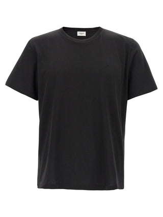 Saint Laurent Black Cotton T-Shirt