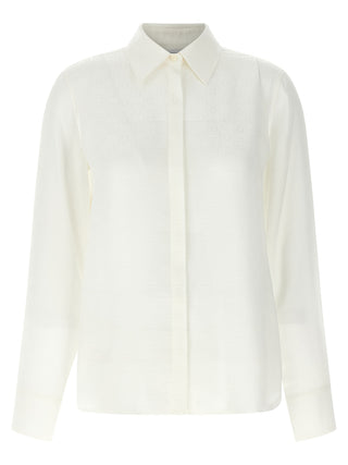 Ferragamo White Silk Blouse