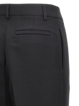Ferragamo Black Viscose Dress Pants