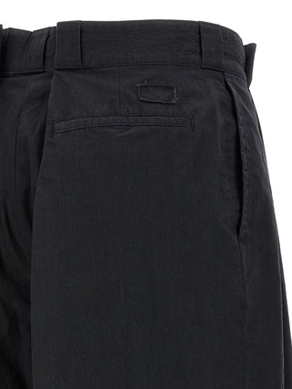 Maison Margiela Black Cotton Casual Pants