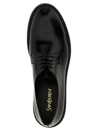 Saint Laurent Black Lamb Leather Oxfords And Derbies