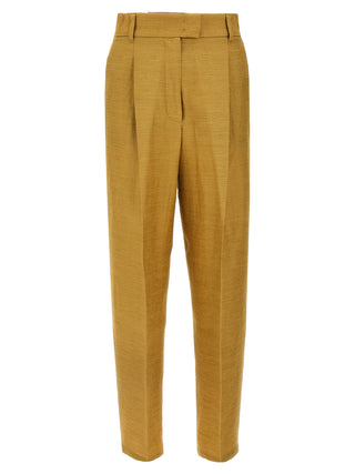 Max Mara Gold Fluorofiber Dress Pants