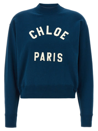 Chloé Blue Cotton Sweatshirt