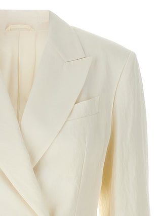 Brunello Cucinelli White Straw Blazer