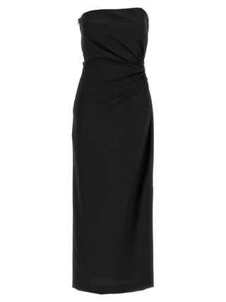 Max Mara Black Virgin Wool Long Dress