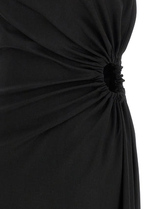 Max Mara Black Virgin Wool Long Dress