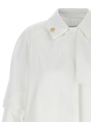 Max Mara White Cotton Coat