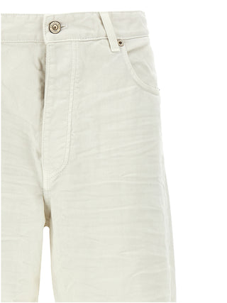 Balenciaga White Cotton Jeans Denim