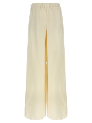 Max Mara White Flax Casual Pants