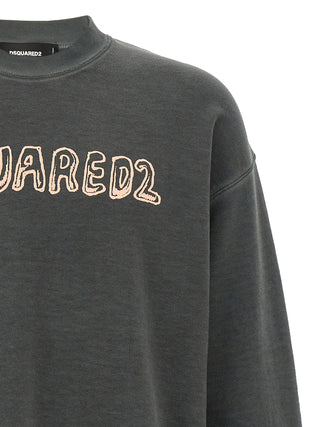 Dsquared² Gray Cotton Sweatshirt