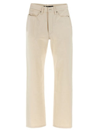 Jil Sander Beige Cotton Jeans Denim