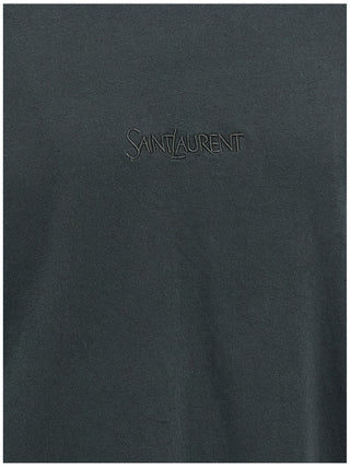Saint Laurent Black Cotton T-Shirt