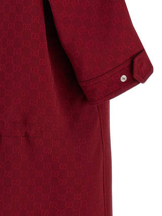 Gucci GG Jacquard Rosso Ancora Coat