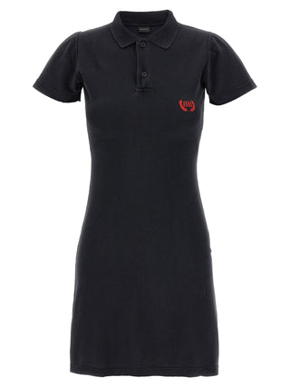 Balenciaga Black Cotton Short Dress