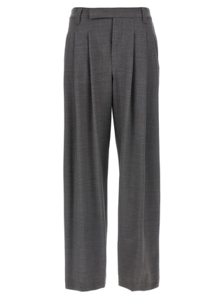 Brunello Cucinelli Gray Virgin Wool Casual Pants