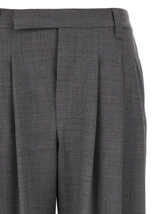 Brunello Cucinelli Gray Virgin Wool Casual Pants