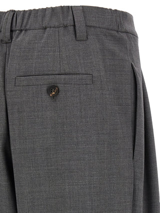 Brunello Cucinelli Gray Virgin Wool Casual Pants