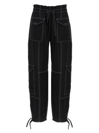 Ganni Black Viscose Casual Pants