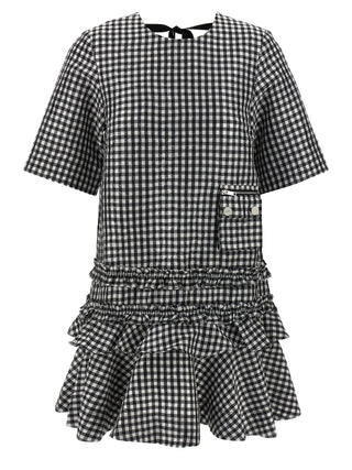 Ganni Bicolor Polyester Short Dress