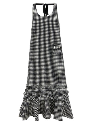 Ganni Black Polyester Midi Dress