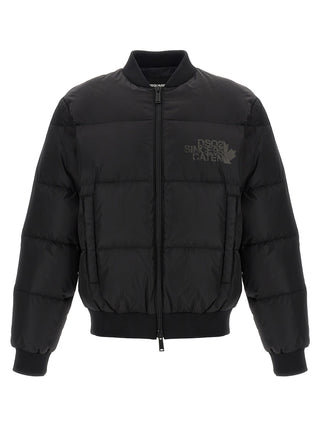 Dsquared² Black Polyamide Bomber