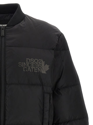 Dsquared² Black Polyamide Bomber
