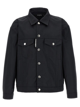Dsquared² Black Polyester Full-Length Jacket