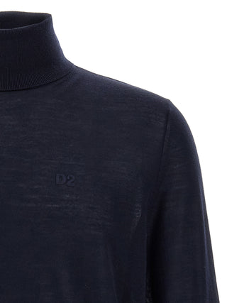 Dsquared² Blue Virgin Wool Cardigan