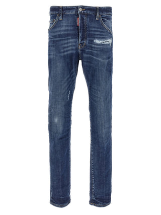 Dsquared² Blue Cotton Slim Fit Jeans
