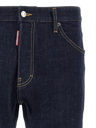 Dsquared² Blue Cotton Slim Fit Jeans
