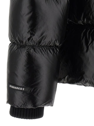 Dsquared² Black Polyamide Full-Length Jacket