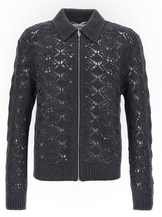 Jil Sander Gray Virgin Wool Cardigan