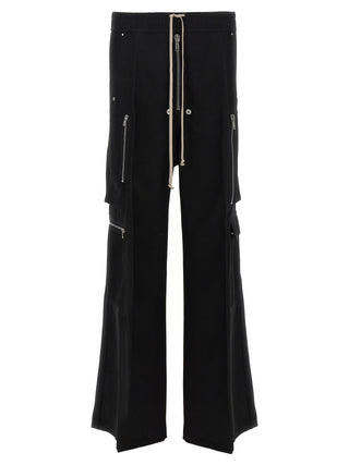 Rick Owens Black Wool Cargo Pants