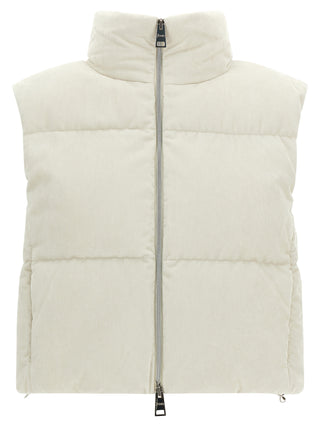 Herno White Viscose Sleeveless Jacket