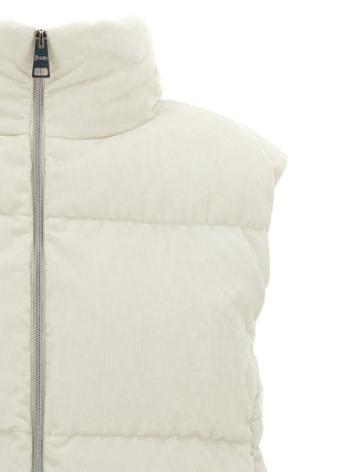 Herno White Viscose Sleeveless Jacket