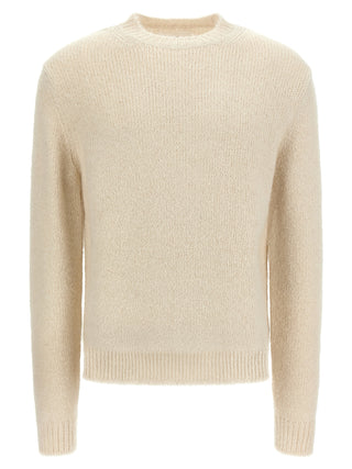 Jil Sander White Alpaca Leather Cardigan