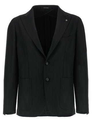 Tagliatore Black Virgin Wool Blazer