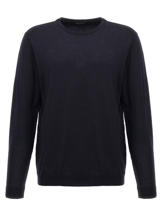 Roberto Collina Blue Merino Wool Cardigan