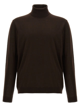 Roberto Collina Brown Merino Wool Cardigan
