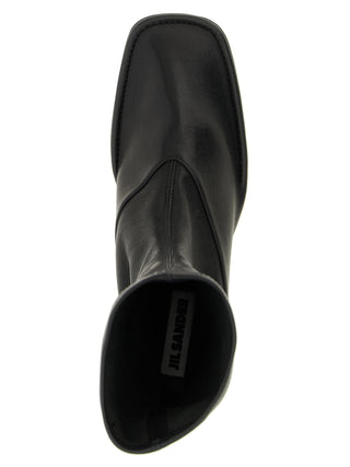 Jil Sander Black Lamb Leather Ankle Boots