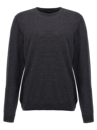 Roberto Collina Gray Merino Wool Cardigan