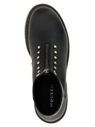 Alexander McQueen Black Calfskin Ankle Boots