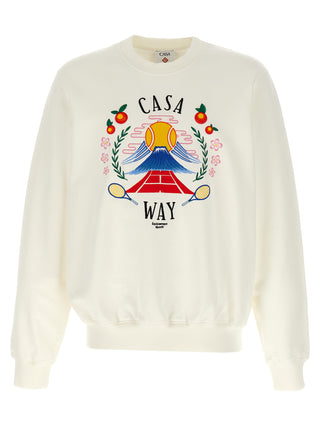 Casablanca White Cotton Sweatshirt